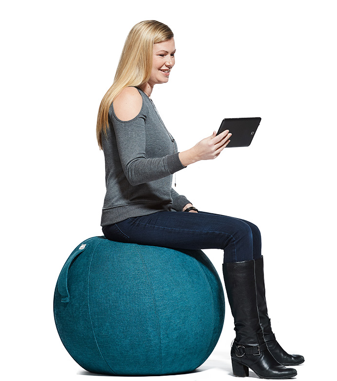 ヨガボーと女性""